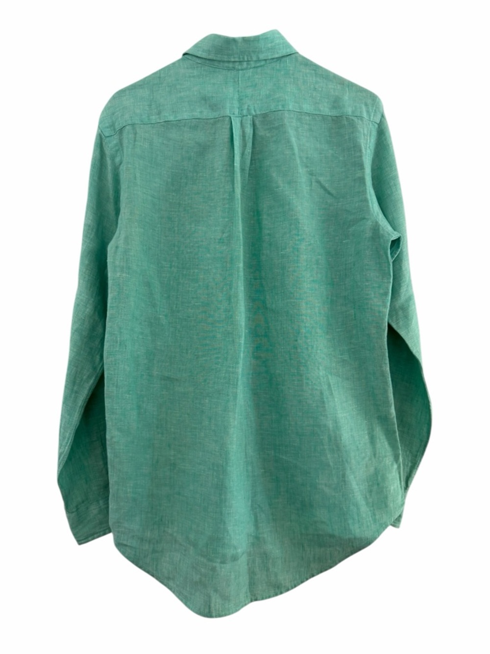 Ralph Lauren Teal Green Button-Down 100% Linen Shirt - Picture 4 of 6